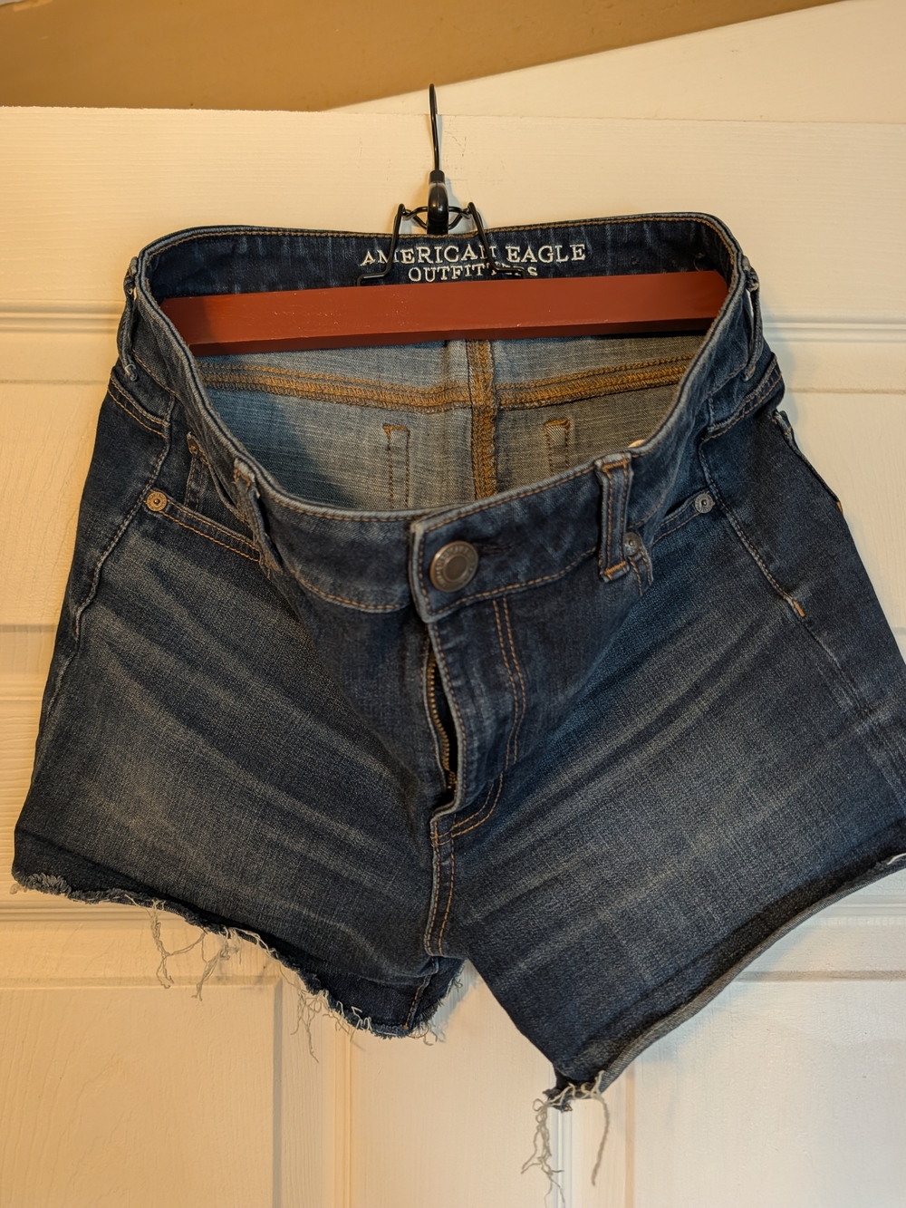 American Eagle Outfitters Dark Wash Denim Cutoff Shorts - Blue